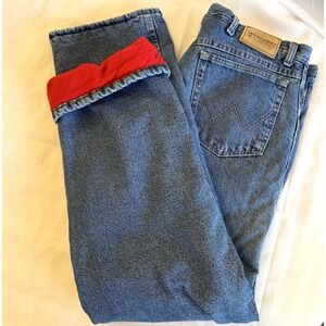 Wrangler Rugged Wear Fleece Lined Jeans Mens 40X30 Winter Outdoors Work Warm